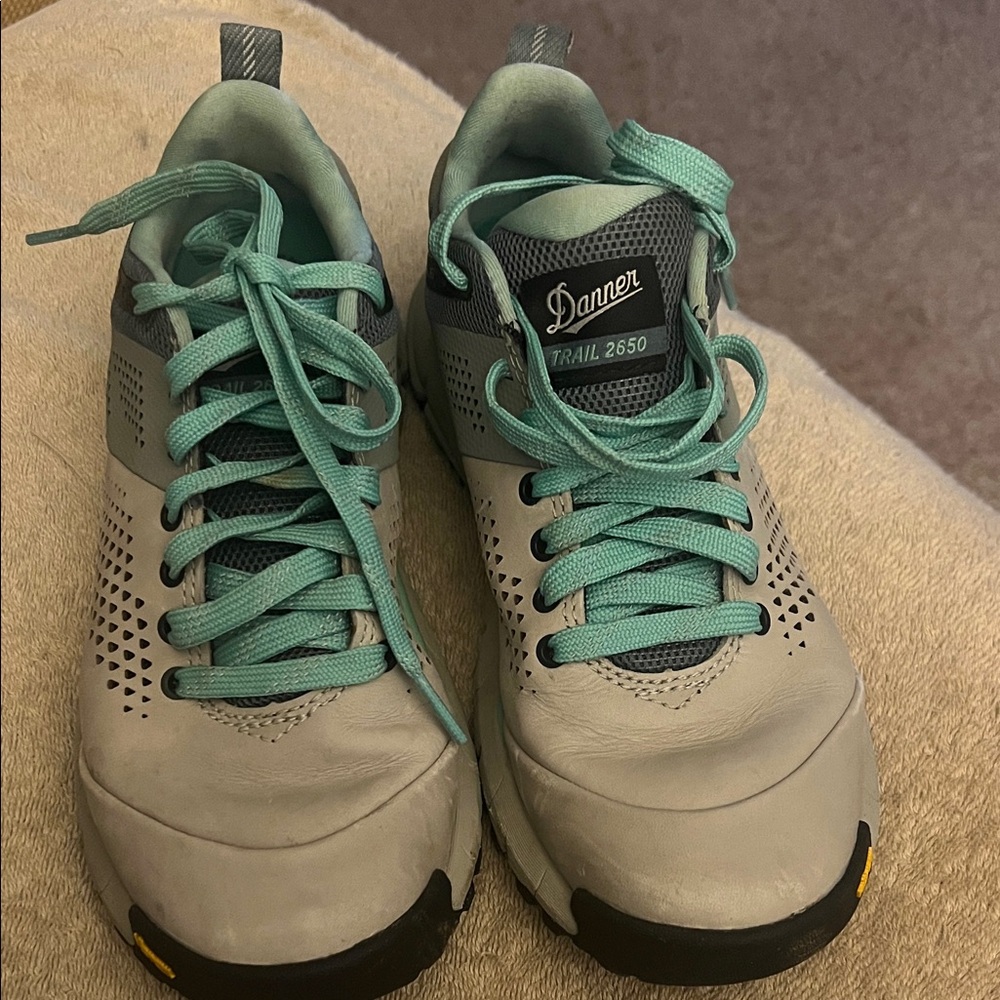 Danner Women's Trail 2650 Gray and Aqua Athletic Shoes